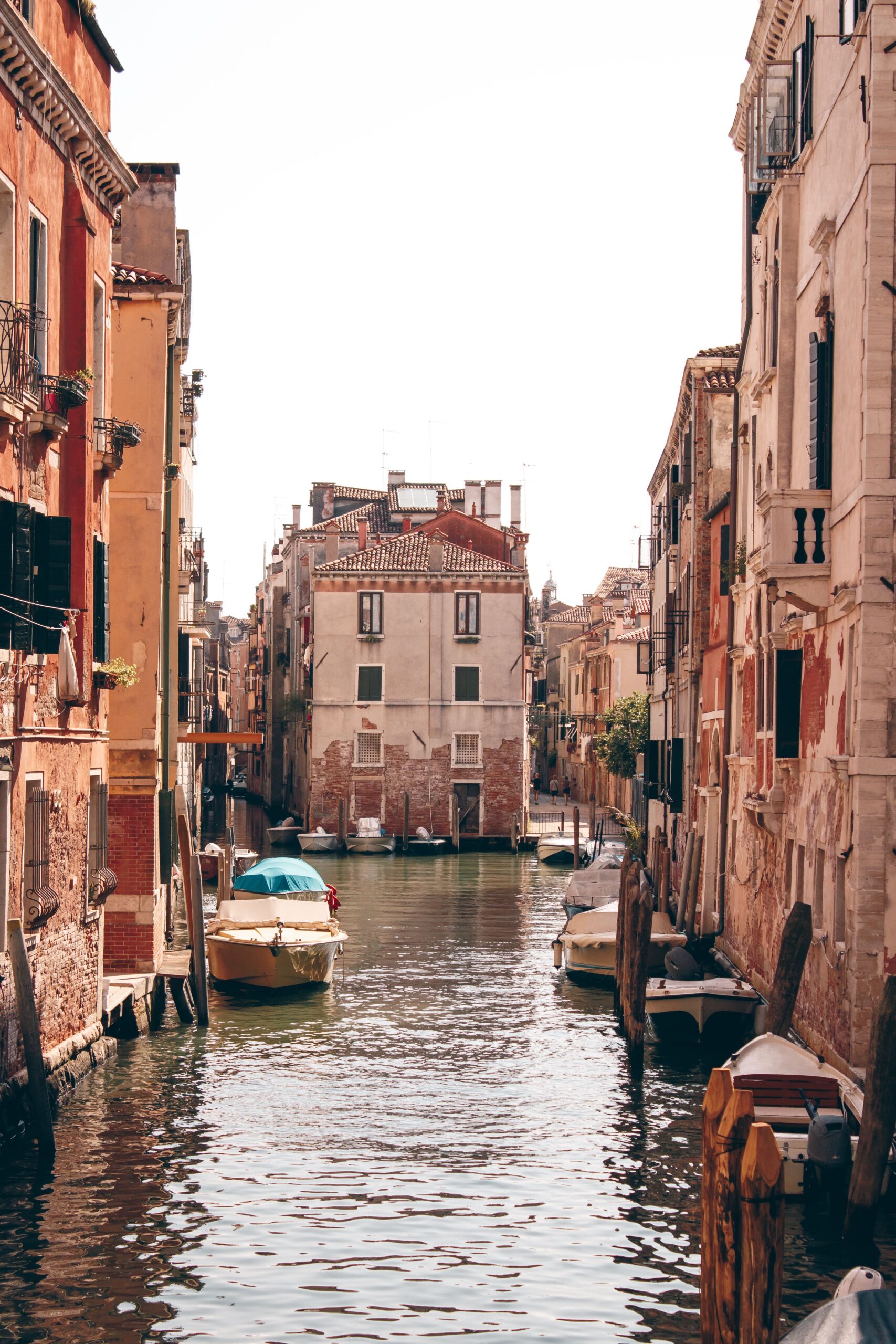 A Venetian canal from the water aboard BELLA